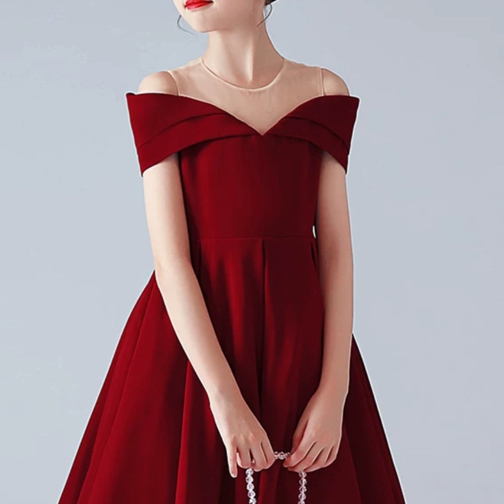 Girl 8T Red Gown Party Event Dress